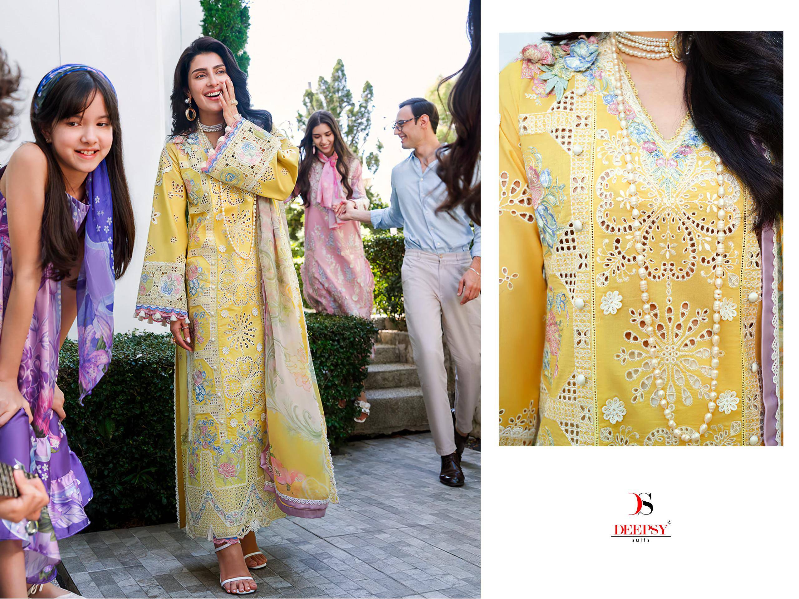 MUSHQ-4 DEEPSY SUITS 2031 To 2036 Series Pakistani Stylish Beautiful Colourful Printed & Embroidered Party Wear & Occasional Wear Pure Cotton Dresses At Wholesale Price